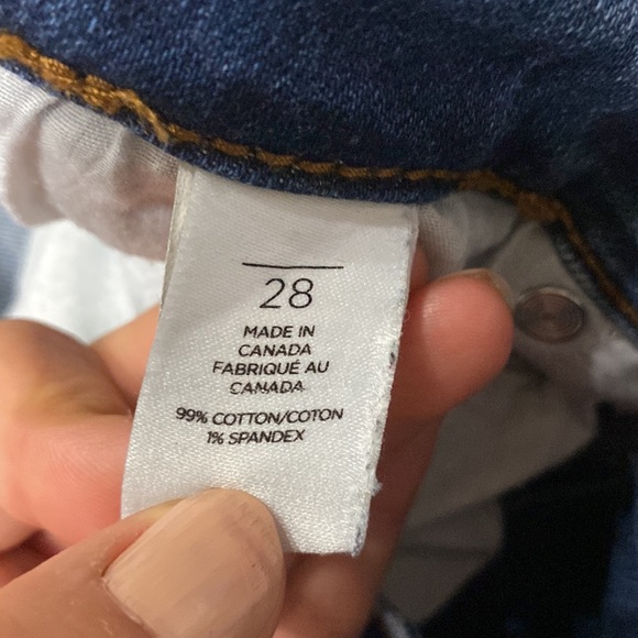 BP Dark Wash Raw Hem Straight Leg Ankle Jeans Size 28 - Picture 5 of 5